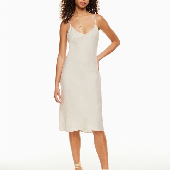 NWT Aritzia linen “Only linen slip midi dress” - spaghetti straps - Picture 5 of 16